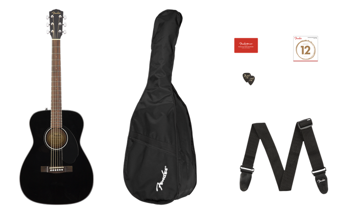 Fender CC-60S Concert Acoustic Guitar Pack - Black