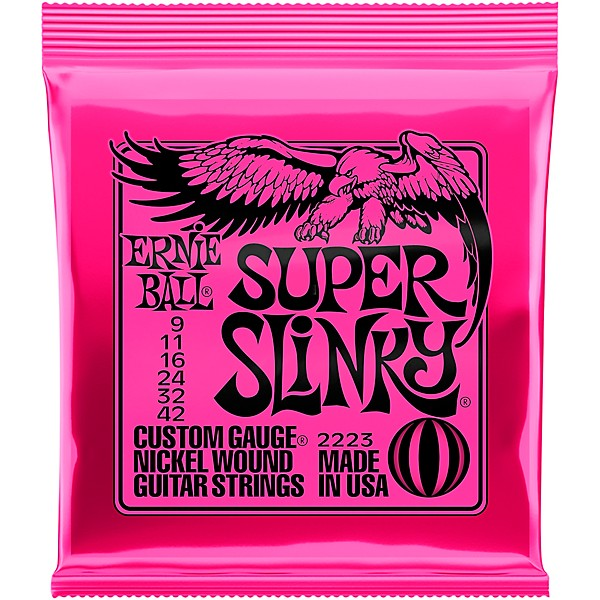 Ernie Ball Super Slinky 10-Pack Nickel Wound Electric Guitar Strings - Extra Light