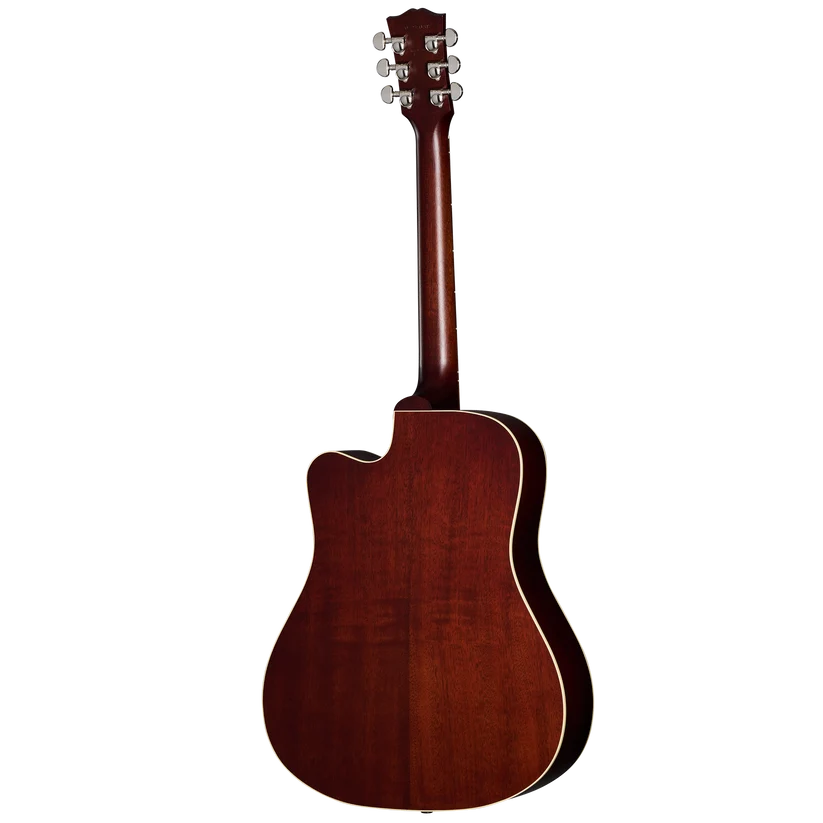 Gibson Hummingbird Studio EC Acoustic Electric Guitar - Tri-Burst Satin — back view