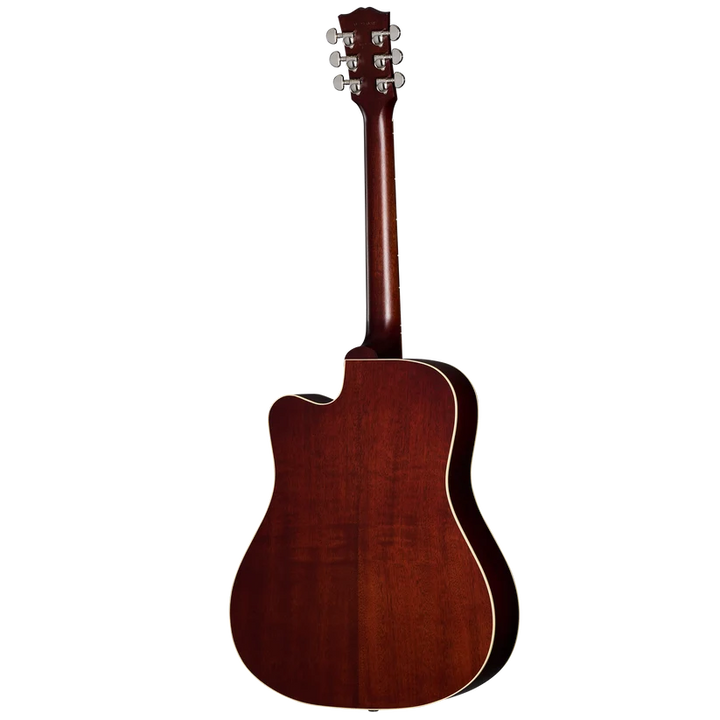 Gibson Hummingbird Studio EC Acoustic Electric Guitar - Tri-Burst Satin — back view