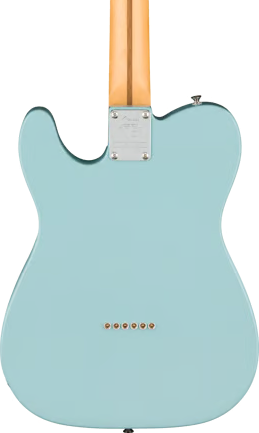 Fender 75th Anniversary Player II Telecaster Electric Guitar - Daphne Blue — three-quarter back view