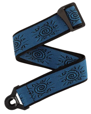 D'Addario Planet Waves Auto Lock Vintage Guitar Strap - Blue Suns — Front 1
