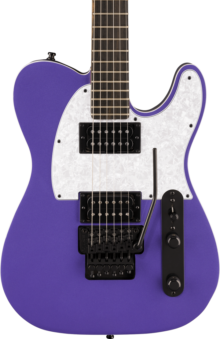 Fender 'Limited Edition' Player Fusion Telecaster HH Electric Guitar - Aura Metallic w/Floyd Rose — three-quarter front view