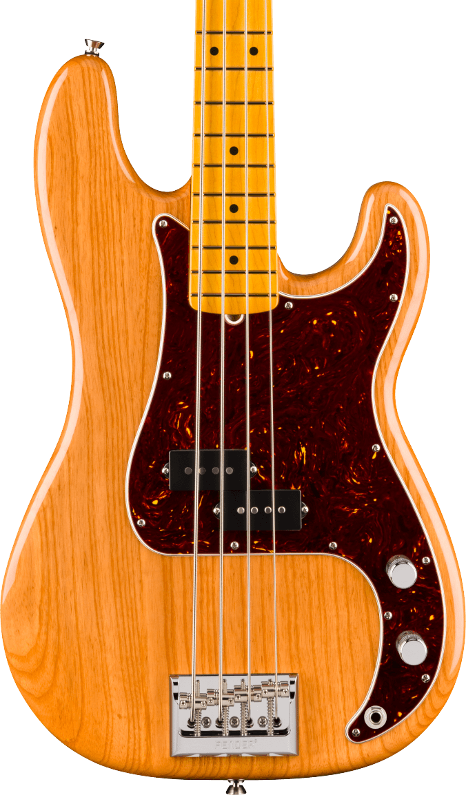 Fender American Professional Precision Bass Guitar - Natural — Three quarter front 1