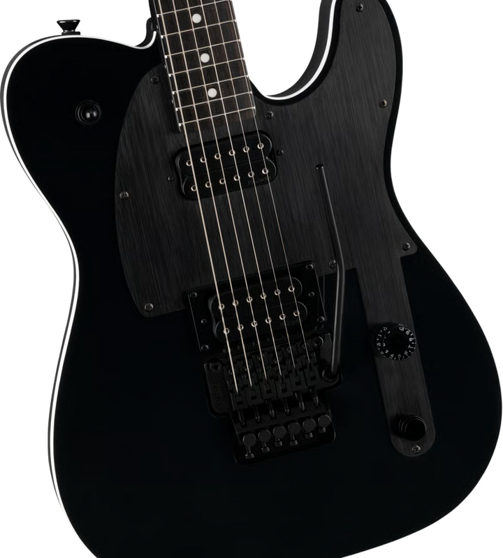 Fender John 5 Phantom Telecaster Electric Guitar - Black — Three quarter front 2