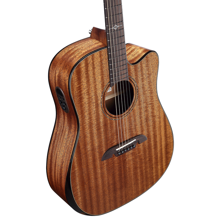 Alvarez AED66CE Armrest Artist Elite Dreadnought Acoustic Electric Guitar - Natural — Three quarter front 3