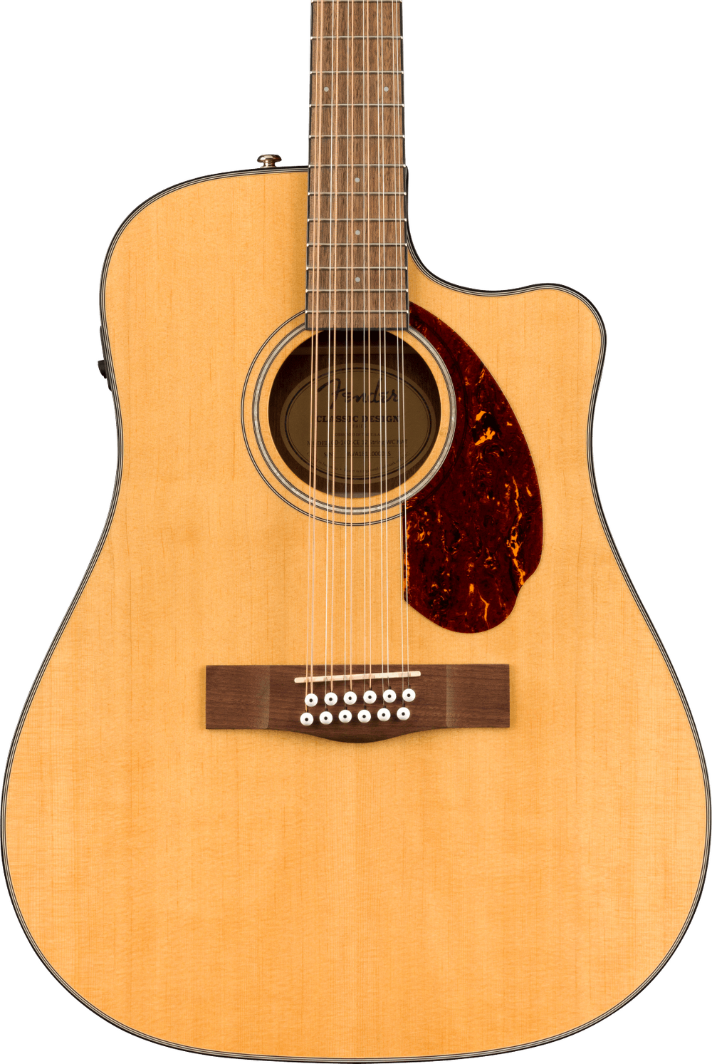 Fender CD-140SCE 12-String Acoustic Electric Guitar - Natural — Three quarter front 1