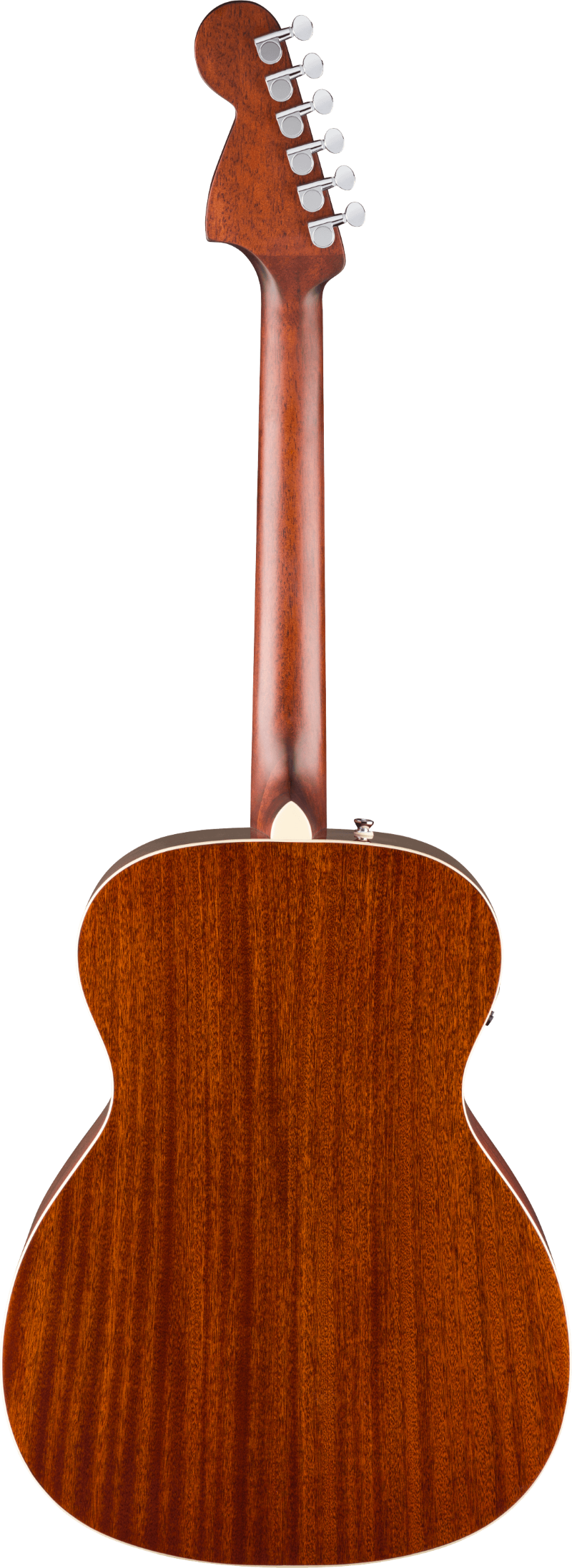 Fender California Deluxe Monterey Acoustic Electric Guitar - Black — back view