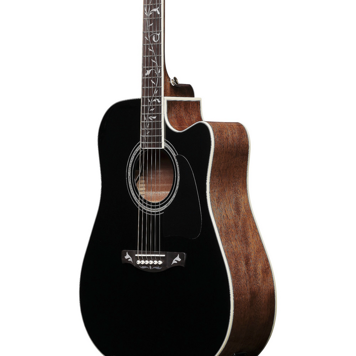 Ibanez Artwood AW391CE Acoustic-electric Guitar - Black High Gloss — Three quarter front 2