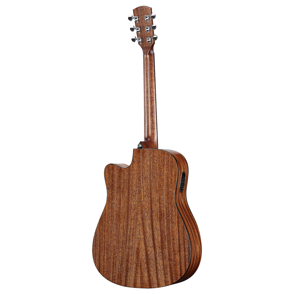 Alvarez AED66CE Armrest Artist Elite Dreadnought Acoustic Electric Guitar - Natural — Back 3