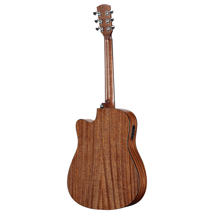 Alvarez AED66CE Armrest Artist Elite Dreadnought Acoustic Electric Guitar - Natural — Back 3