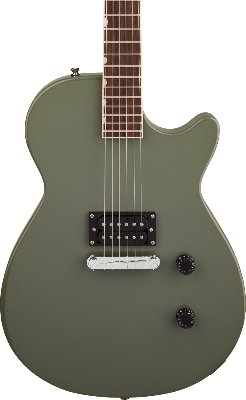 Gretsch Streamliner Jet Club 1 Pickup Electric Guitar - Olive Drab — Three quarter front 1