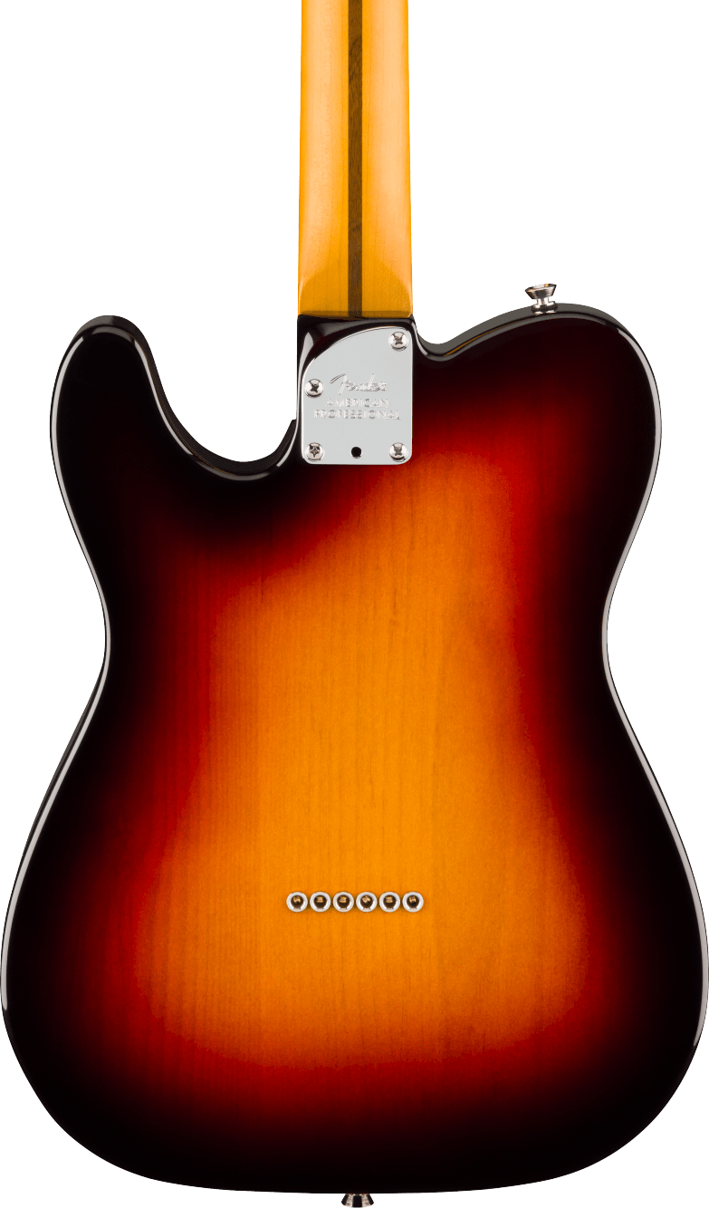 Fender American Professional Telecaster Electric Guitar - 3 Color Sunburst — three-quarter back view