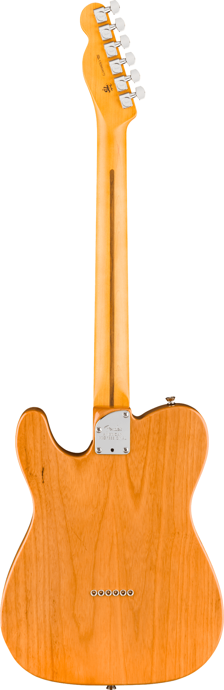 Fender American Professional Telecaster Electric Guitar - Natural — back view