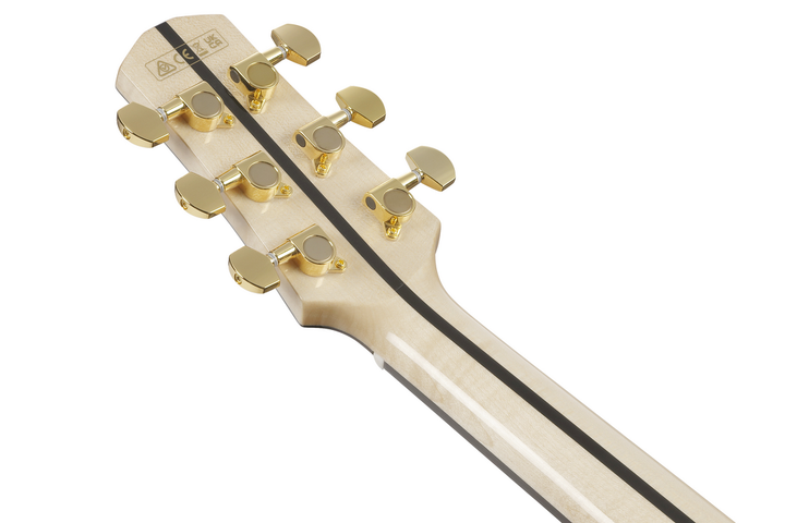 Ibanez AAD371EATW Advanced Acoustic Series Acoustic Guitar - Antique White headstock, back