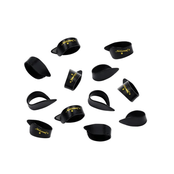 National NP7B 12-Pack Black Celluloid Thumb Picks - Medium detail