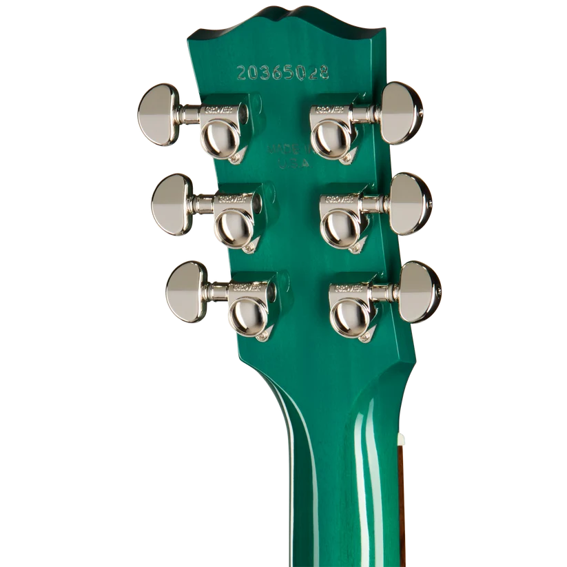 Gibson J-45 Standard Acoustic Electric Guitar - Translucent Teal headstock, back