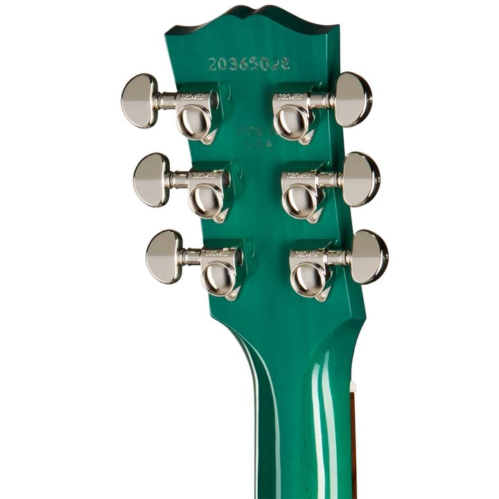 Gibson J-45 Standard Acoustic Electric Guitar - Translucent Teal headstock, back