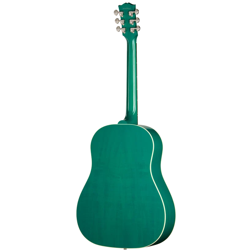 Gibson J-45 Standard Acoustic Electric Guitar - Translucent Teal — back view