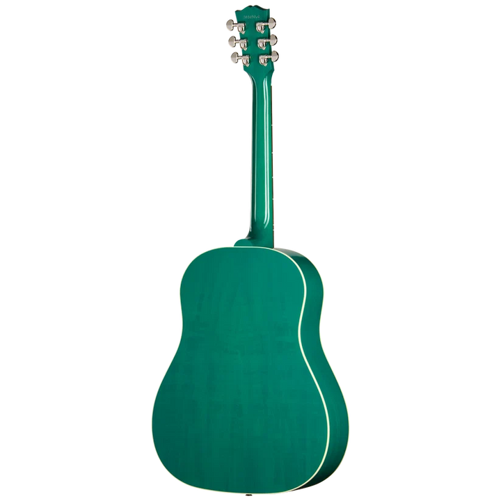 Gibson J-45 Standard Acoustic Electric Guitar - Translucent Teal — back view