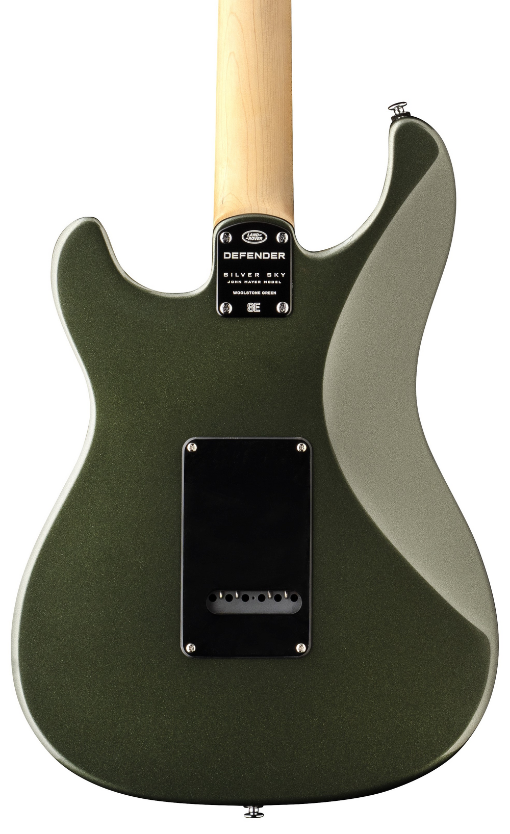 PRS SE Silver Sky Defender 'Limited Edition' Electric Guitar - Woolstone Green — three-quarter back view