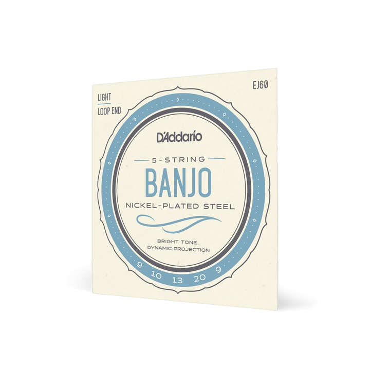 D'Addario EJ60 5-String Banjo Strings - Light — front angle
