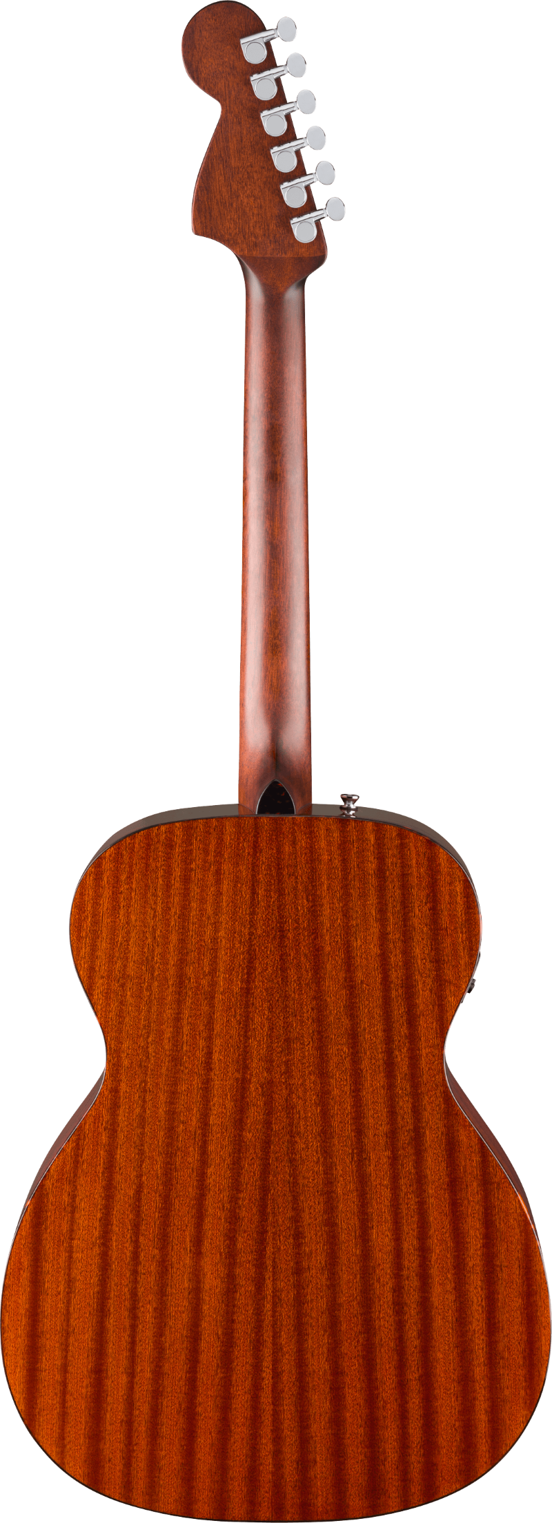 Fender California Deluxe Monterey Mahogany Acoustic Electric Guitar - Natural Mahogany — back view