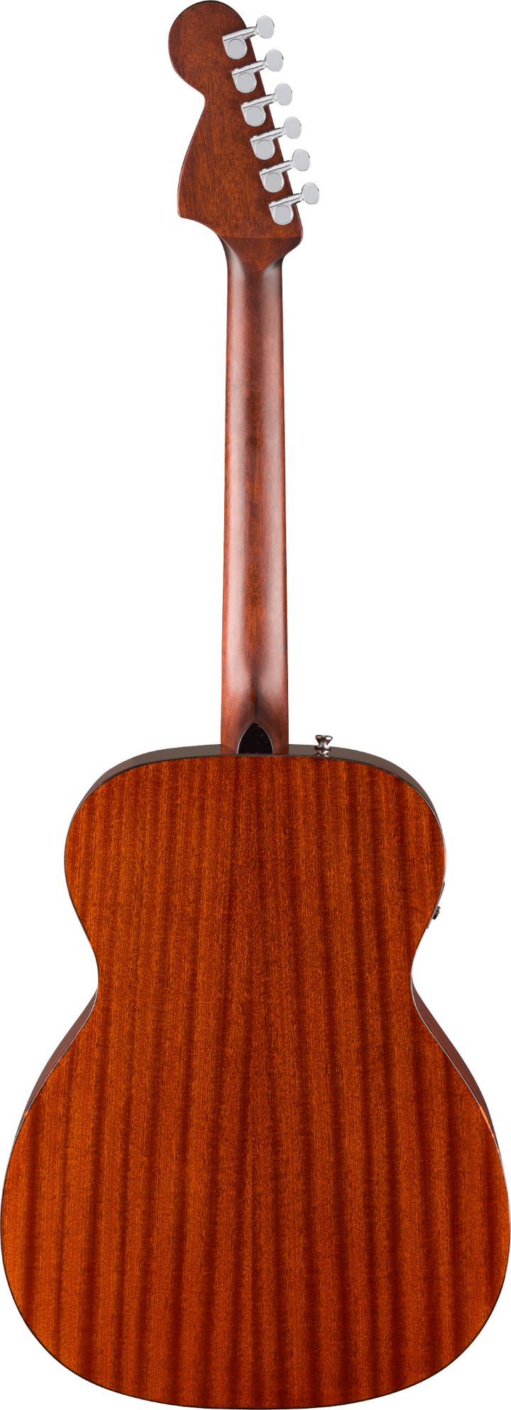 Fender California Deluxe Monterey Mahogany Acoustic Electric Guitar - Natural Mahogany — back view
