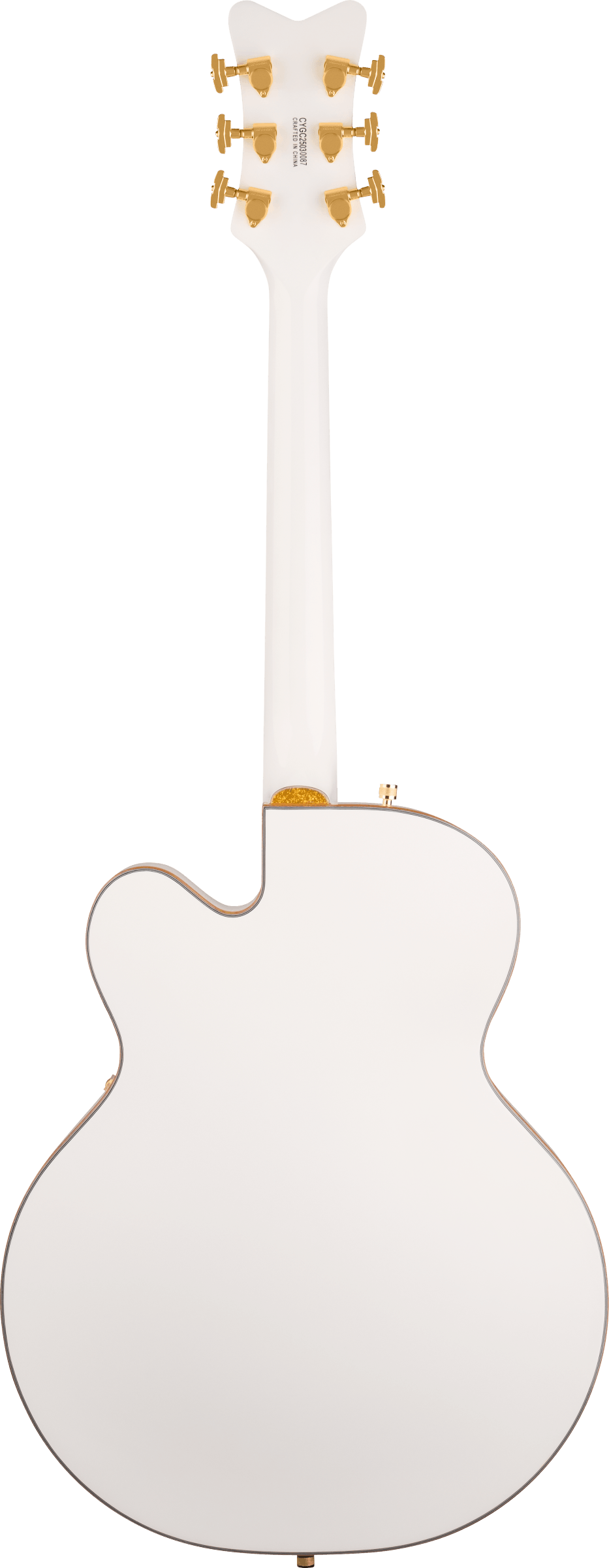 Gretsch Synchromatic Falcon Hollow Body Single-Cut Electric Guitar - Snowcrest White — back view