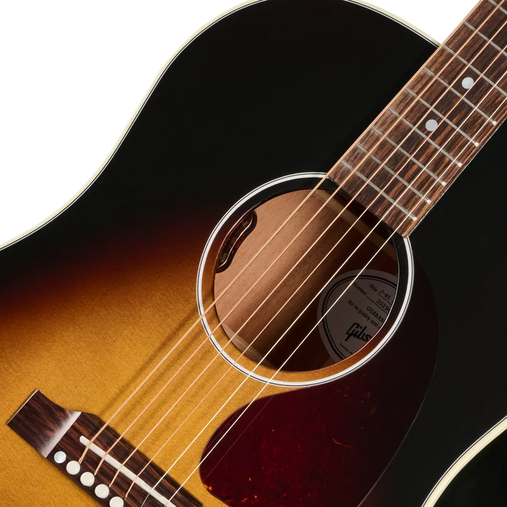 Gibson J-45 Standard Acoustic Electric Guitar - Vintage Sunburst — Detail 2