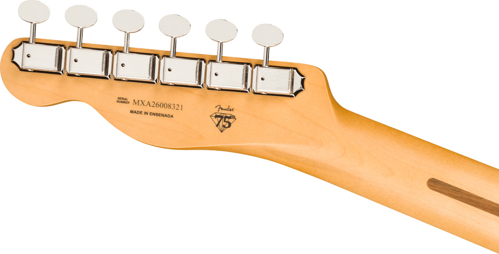 Fender 75th Anniversary Player II Telecaster Electric Guitar - Daphne Blue headstock, back