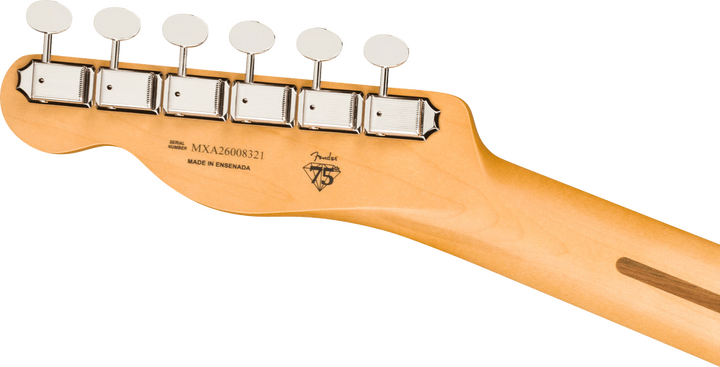 Fender 75th Anniversary Player II Telecaster Electric Guitar - Daphne Blue headstock, back