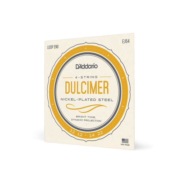 D'Addario EJ64 Dulcimer Set - Loop End — front angle