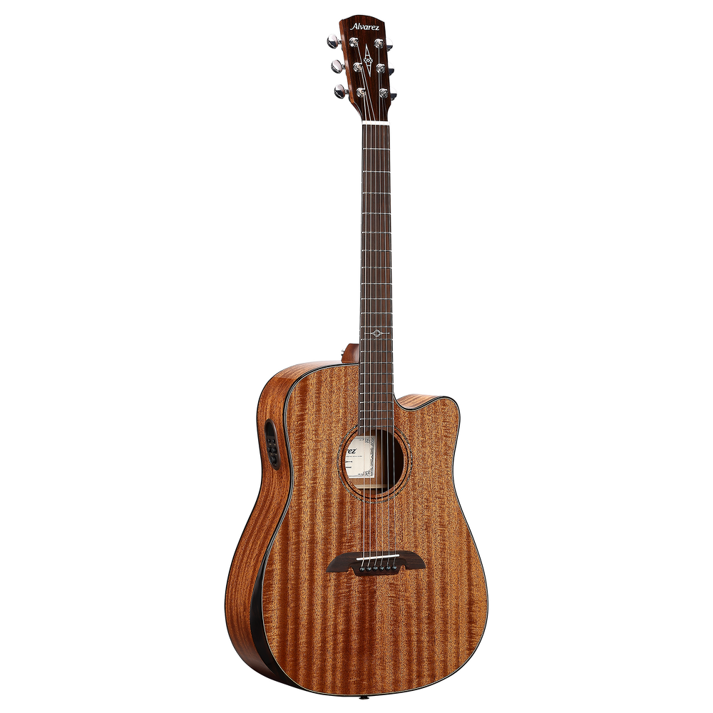 Alvarez AED66CE Armrest Artist Elite Dreadnought Acoustic Electric Guitar - Natural — Front angle 2
