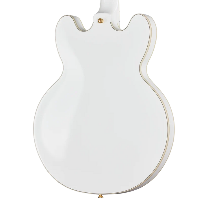 Epiphone Alex Lifeson 1976 ES-355 Reissue Electric Guitar - Alpine White — three-quarter back view
