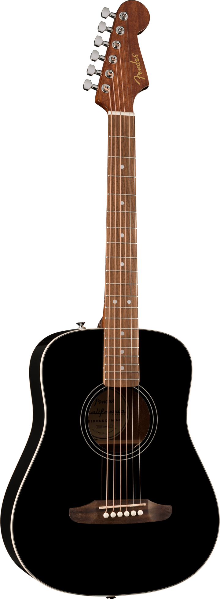 Fender California Standard Redondo Mini Acoustic Guitar - Black — front angle