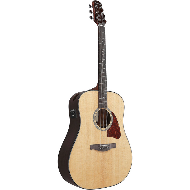Ibanez Advanced Acoustic AAD58E Acoustic Electric Guitar - Natural High Gloss — front angle