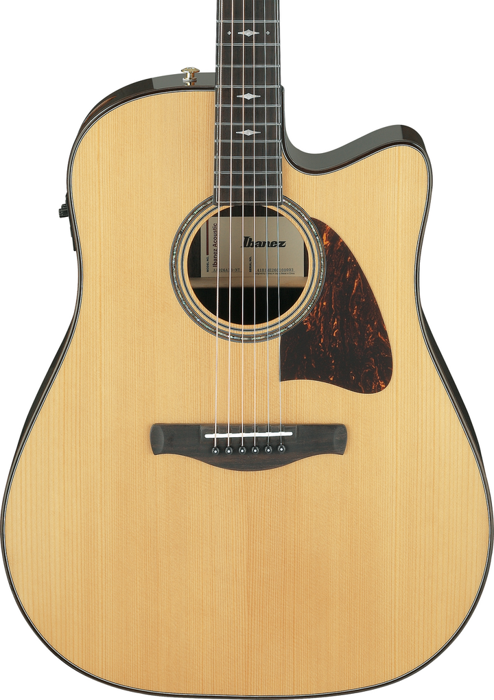 Ibanez AAD381CENT Advanced Acoustic Series Acoustic Guitar - Natural High Gloss — Three quarter front 1