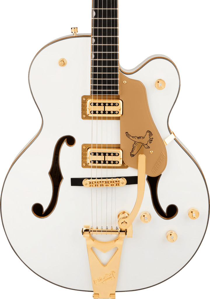 Gretsch Synchromatic Falcon Hollow Body Single-Cut Electric Guitar - Snowcrest White — Three quarter front 1