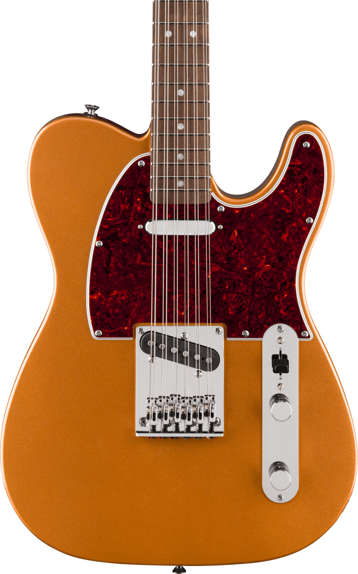 Squier Paranormal Troy Van Leeuwen Telecaster XII 12 String Electric Guitar -  Copper — Three quarter front 1