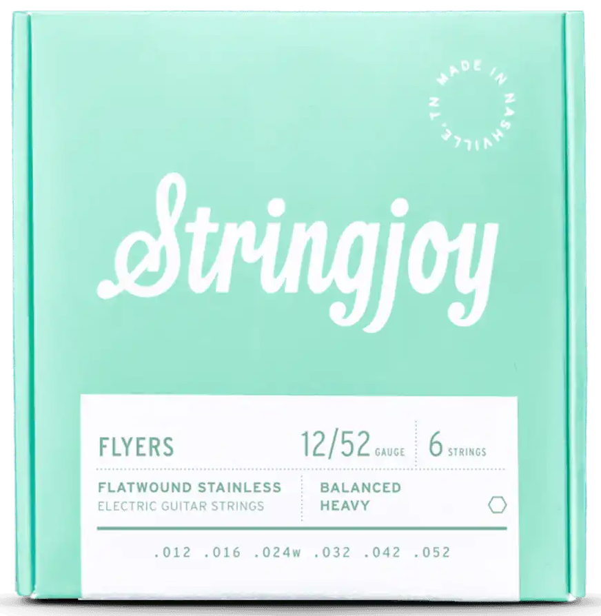 Stringjoy Flyers Flatwound Stainless Electric Guitar Strings - Balanced Heavy Gauge