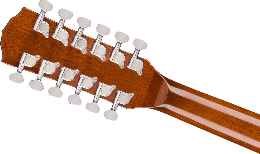 Fender CD-140SCE 12-String Acoustic Electric Guitar - Natural headstock, back