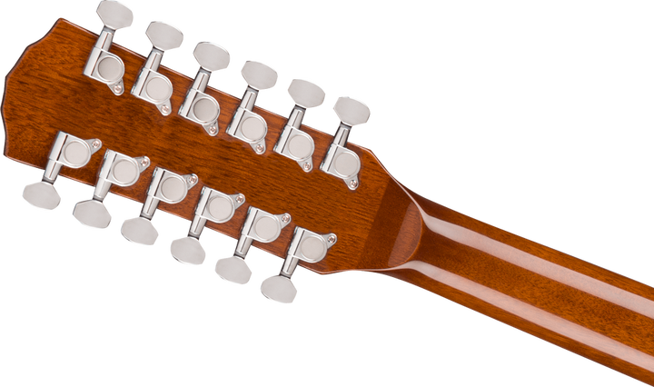 Fender CD-140SCE 12-String Acoustic Electric Guitar - Natural headstock, back