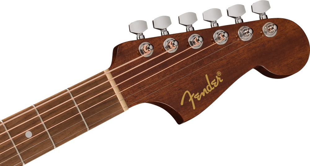 Fender California Standard Redondo CE Acoustic Electric Guitar - Fiesta Red headstock