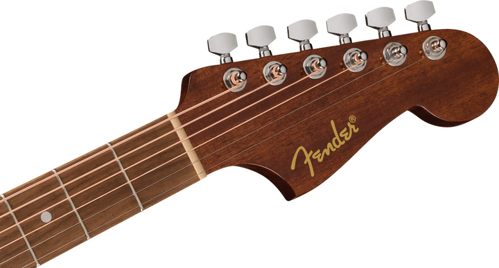 Fender California Standard Redondo CE Acoustic Electric Guitar - Fiesta Red headstock