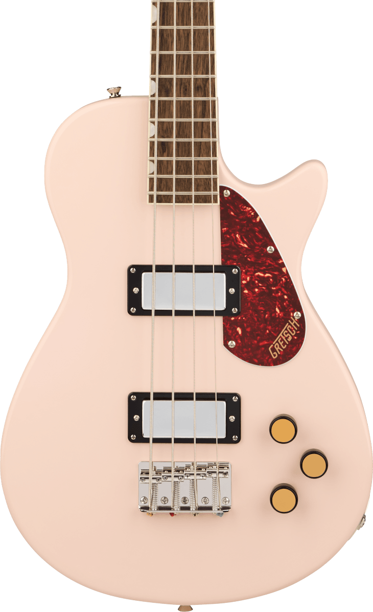 Gretsch Streamliner Jet Club Bass Single-Cut Electric Bass Guitar - Shell Pink — Three quarter front 1