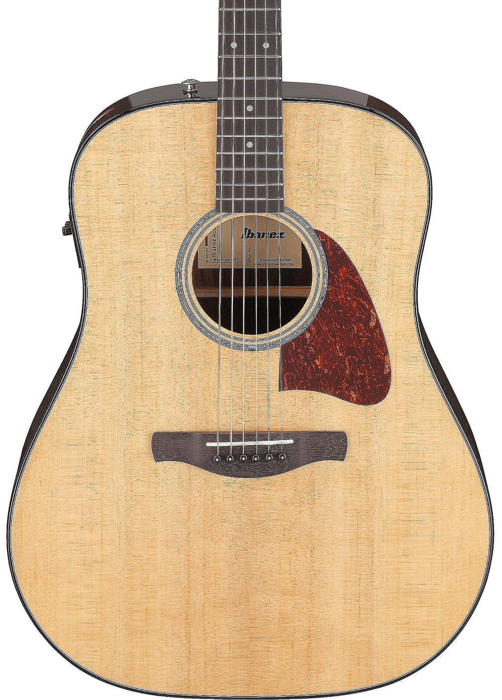 Ibanez Advanced Acoustic AAD58E Acoustic Electric Guitar - Natural High Gloss — Three quarter front 1