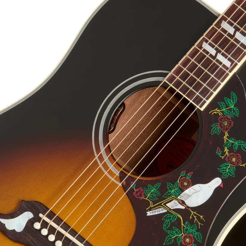 Gibson Dove Mahogany Acoustic Guitar - Satin Vintage Sunburst — Detail 1