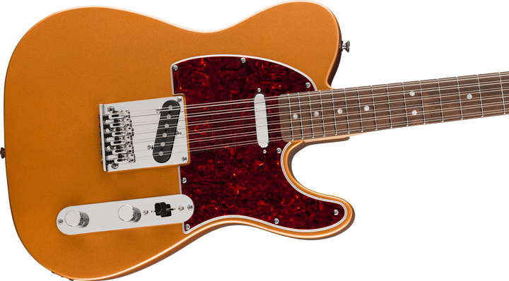 Squier Paranormal Troy Van Leeuwen Telecaster XII 12 String Electric Guitar -  Copper — Three quarter front 3