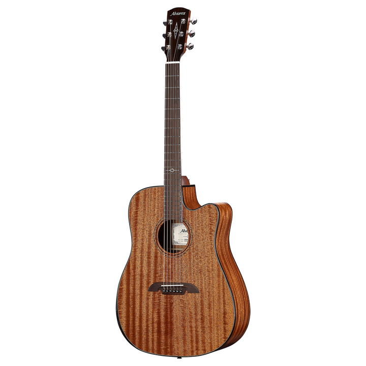 Alvarez AED66CE Armrest Artist Elite Dreadnought Acoustic Electric Guitar - Natural — Front angle 1